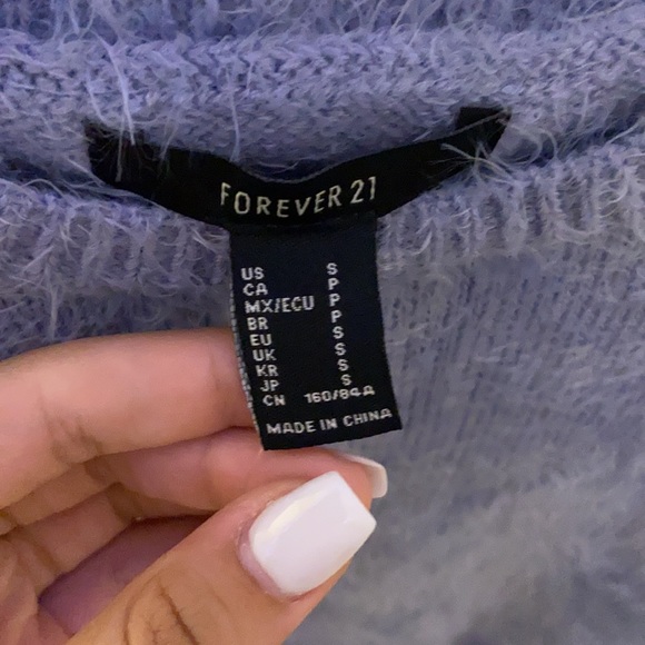 Fuzzy Forever 21 Purple Shirt - Picture 2 of 3